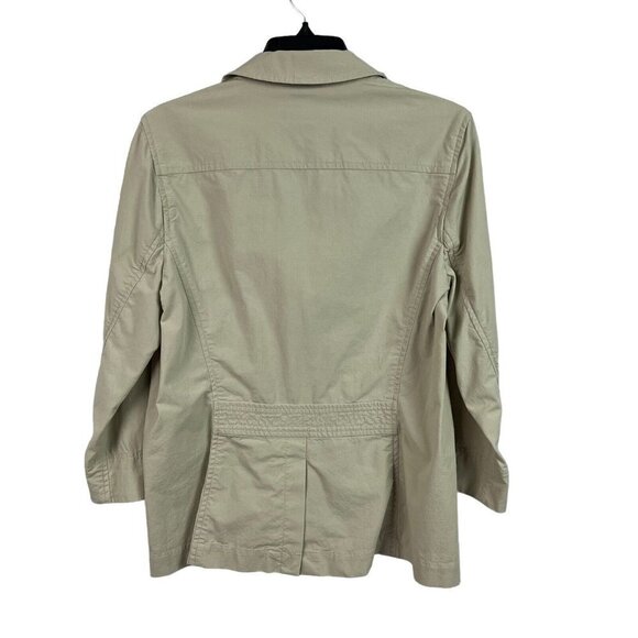 Eddie Bauer Womens Blazer Jacket Khaki Stretch Pockets Size 10 - Picture 6 of 9